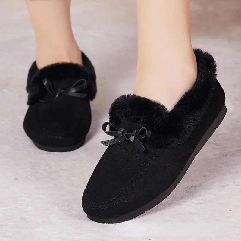Mocassins Femme Hiver Doublés en Fourrure - Chaleur et Chic