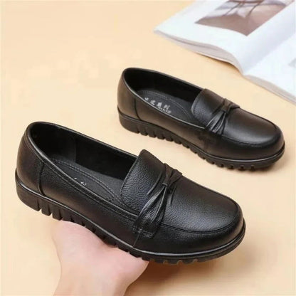 Mocassins Femme Noir avec Nœud