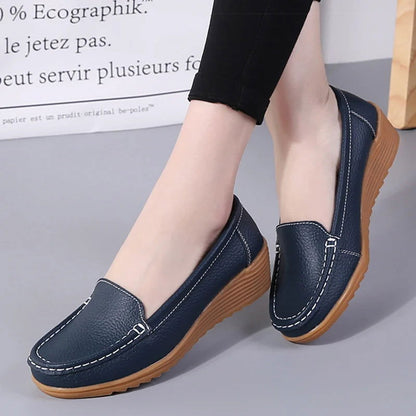 Mocassins Femme à Semelle Compensée