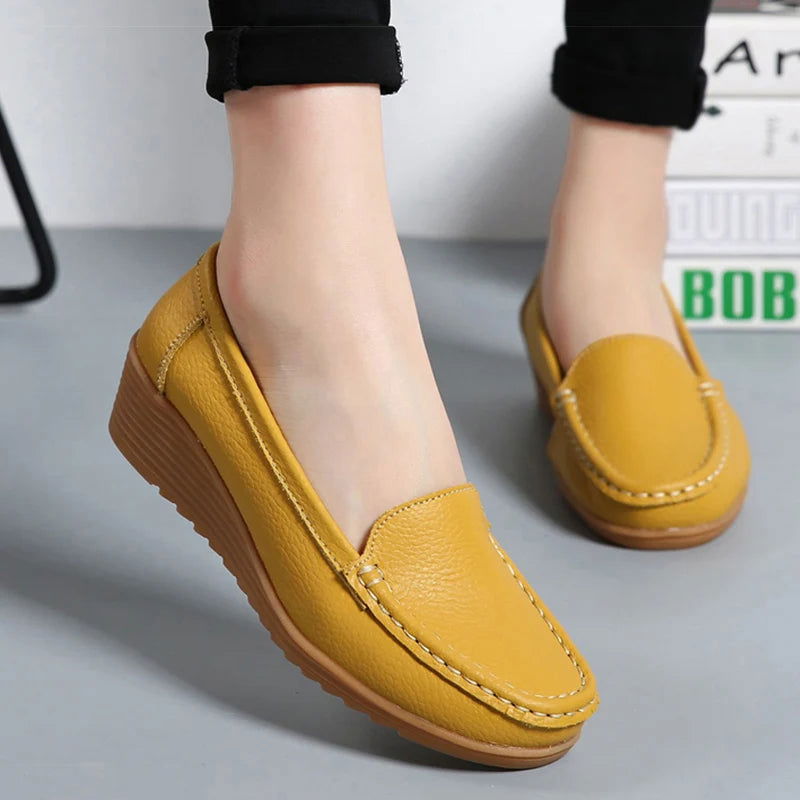 Mocassins Femme à Semelle Compensée