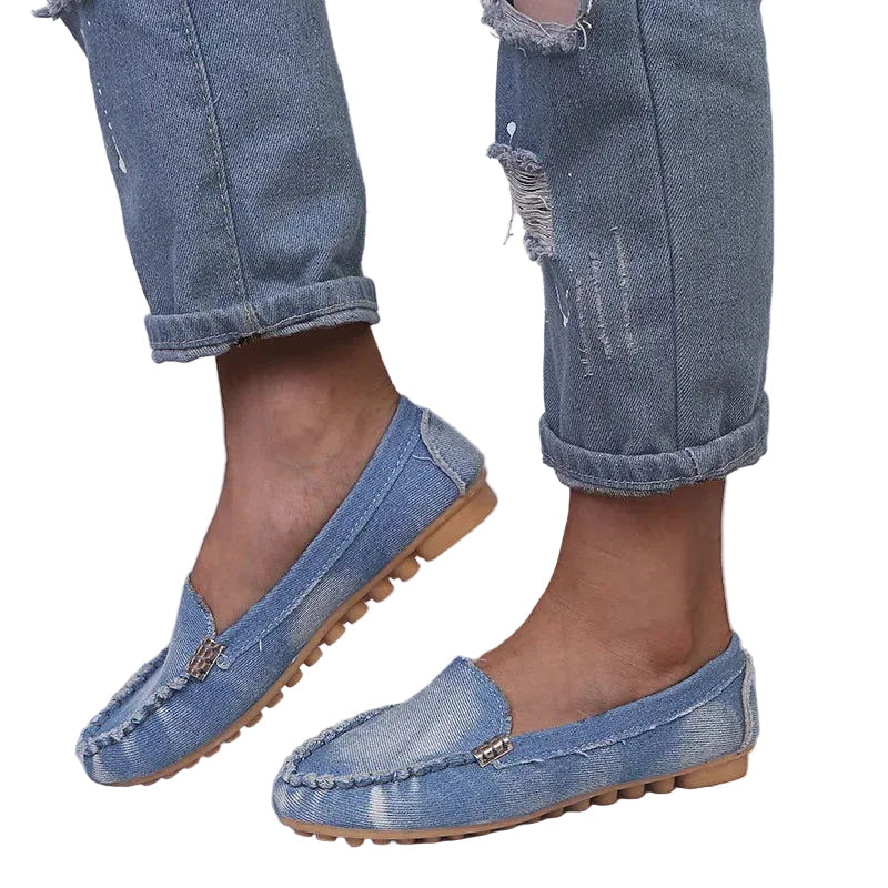 Mocassins Femme en Denim - Style Décontracté et Confort