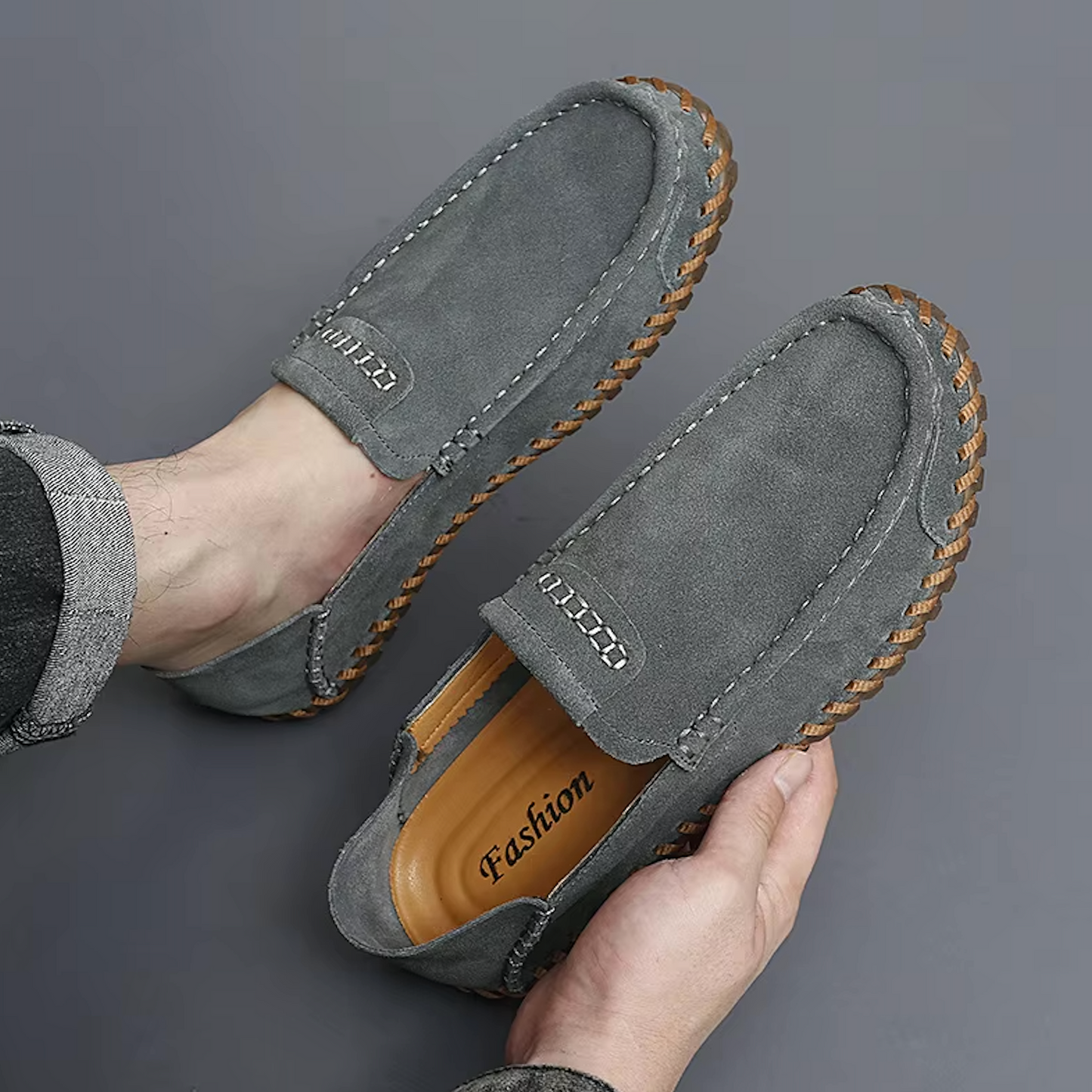 Mocassins Homme Casual en Daim Souple