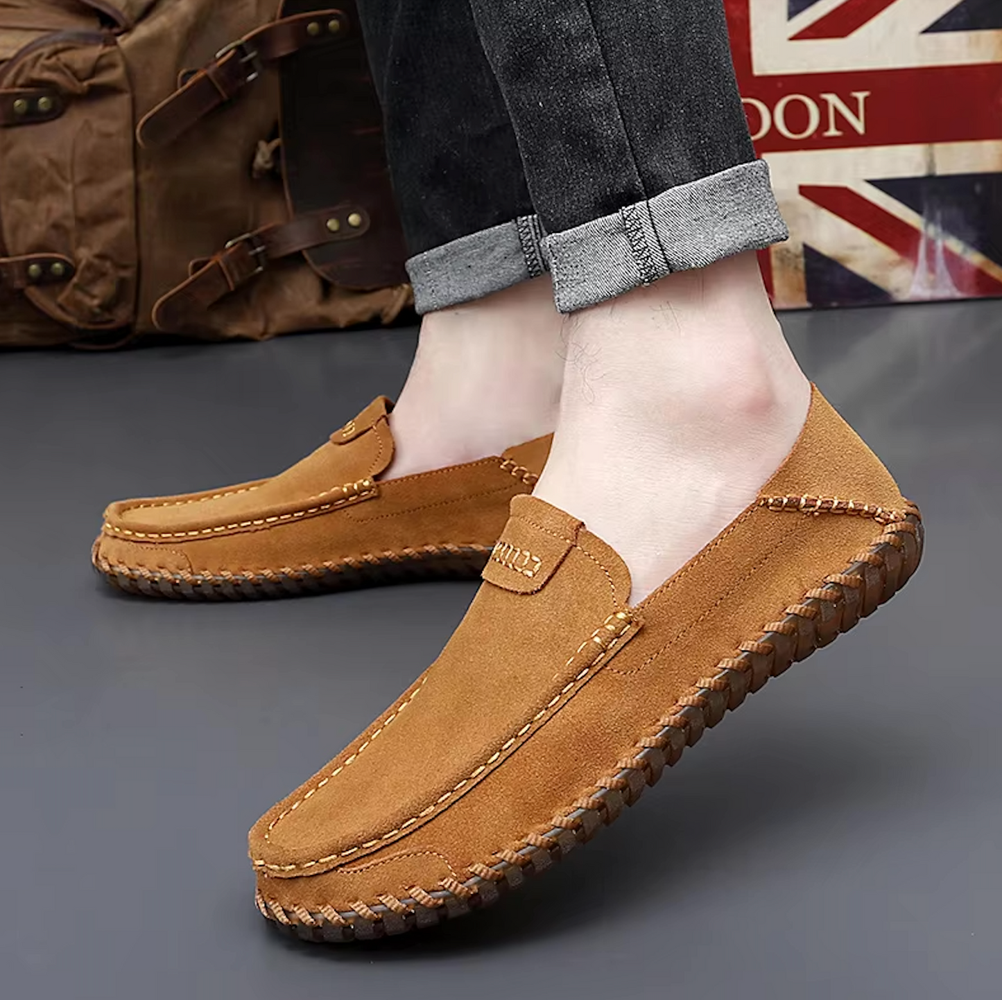 Mocassins Homme Casual en Daim Souple