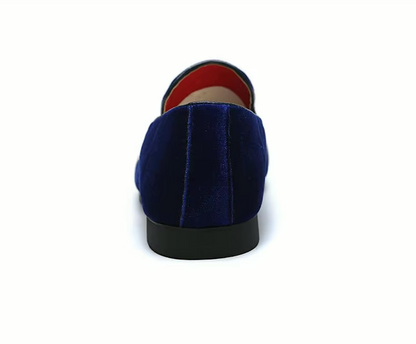 Mocassins Homme Prestige en Velours - Finitions Métalliques Modernes