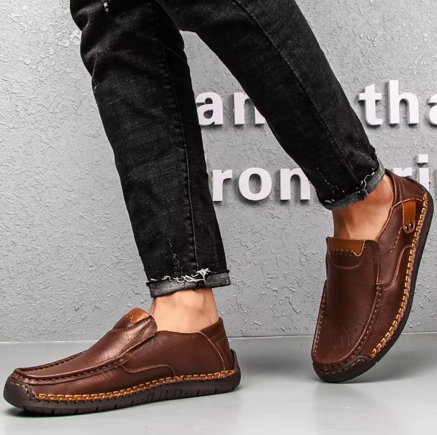 Mocassins Homme en Cuir - Finition Artisanale