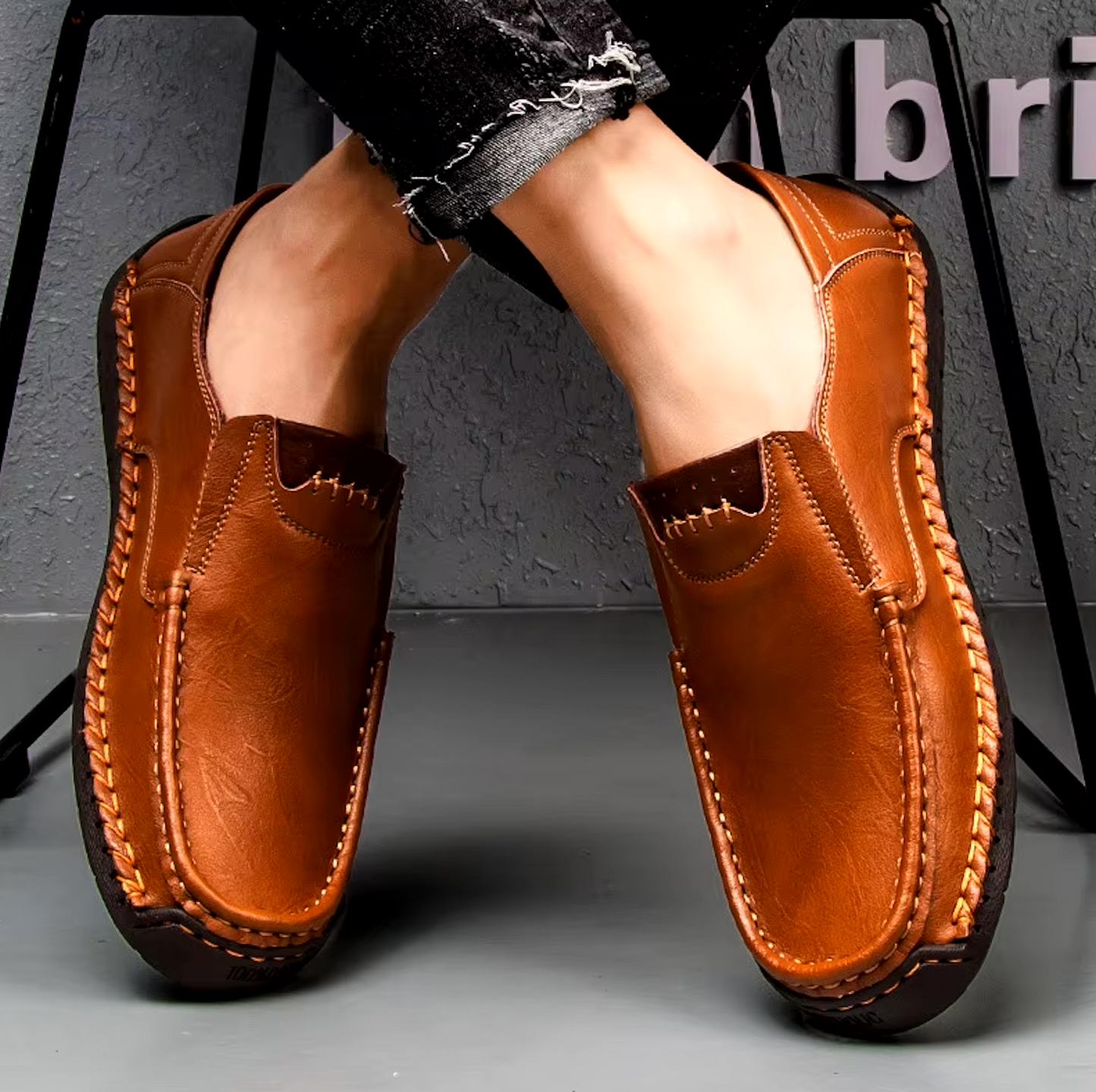 Mocassins Homme en Cuir - Finition Artisanale