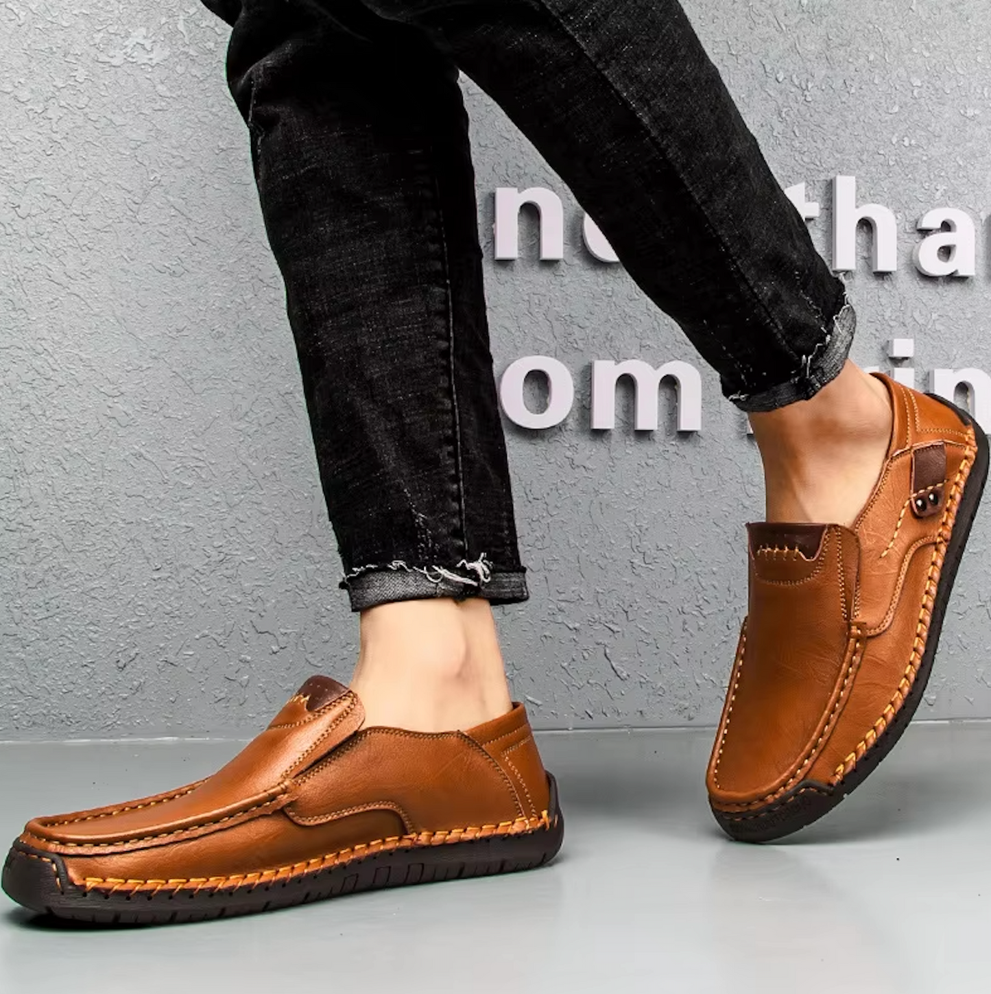 Mocassins Homme en Cuir - Finition Artisanale