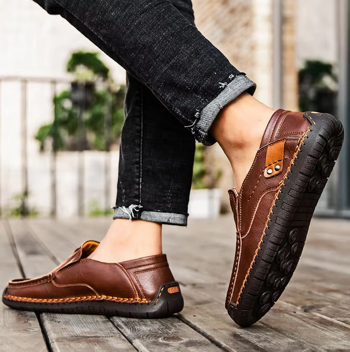 Mocassins Homme en Cuir - Finition Artisanale