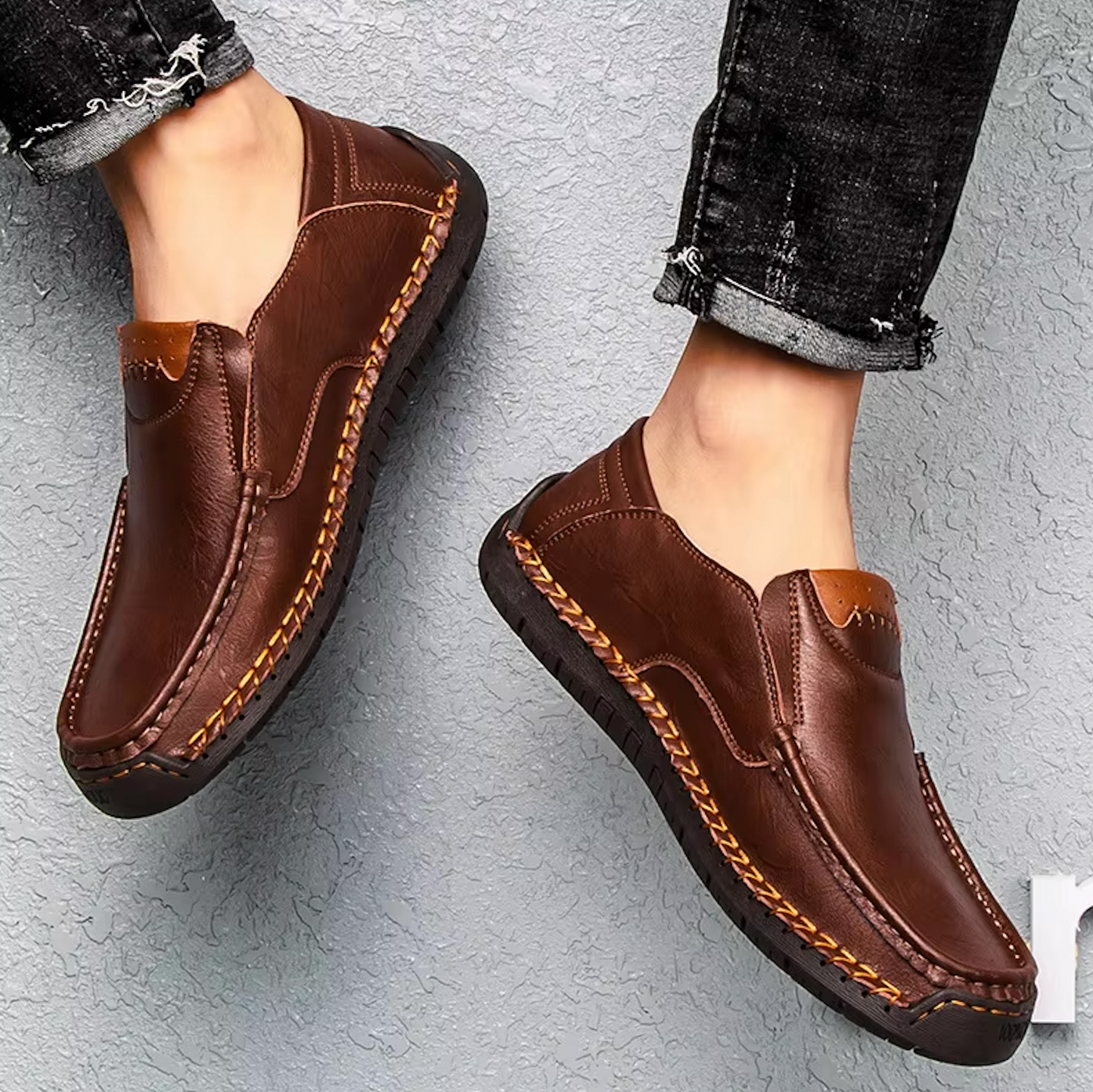 Mocassins Homme en Cuir - Finition Artisanale