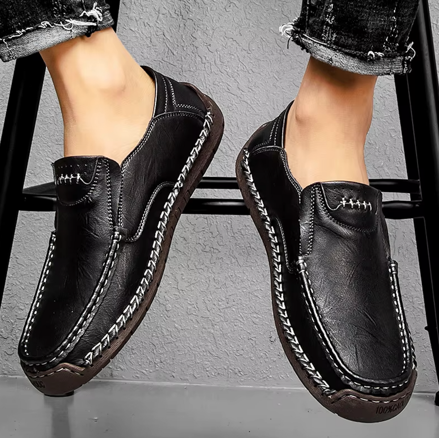 Mocassins Homme en Cuir - Finition Artisanale