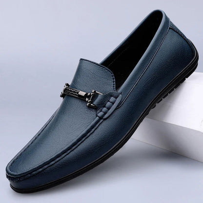 Mocassins Homme en Cuir Chic - Détail Métallique Raffiné