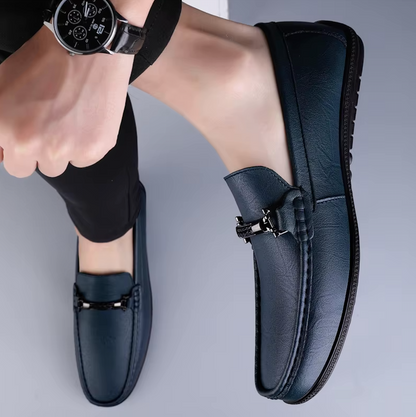 Mocassins Homme en Cuir Chic - Détail Métallique Raffiné