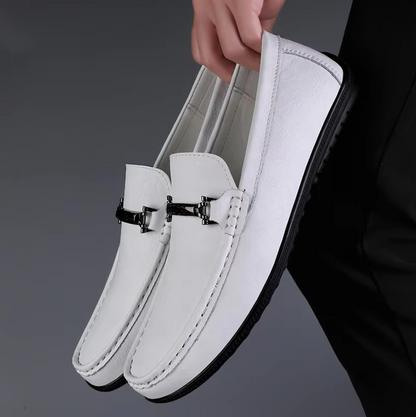 Mocassins Homme en Cuir Chic - Détail Métallique Raffiné