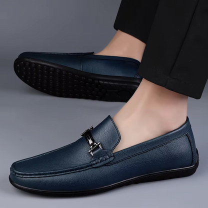 Mocassins Homme en Cuir Chic - Détail Métallique Raffiné
