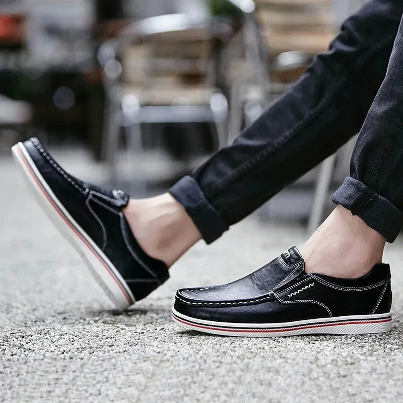 Mocassins Homme en Cuir Sportif Classe