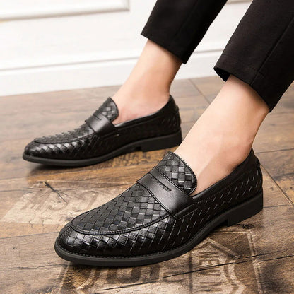 Mocassins Homme en Cuir Tressé - Classe et Confort