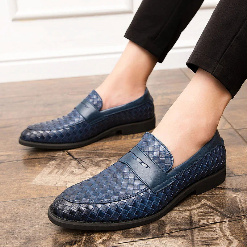 Mocassins Homme en Cuir Tressé - Classe et Confort