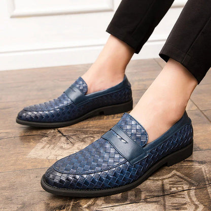 Mocassins Homme en Cuir Tressé - Classe et Confort