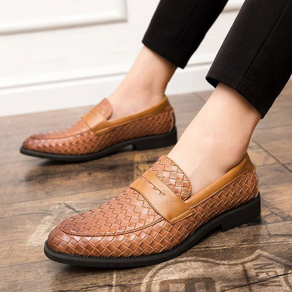 Mocassins Homme en Cuir Tressé - Classe et Confort