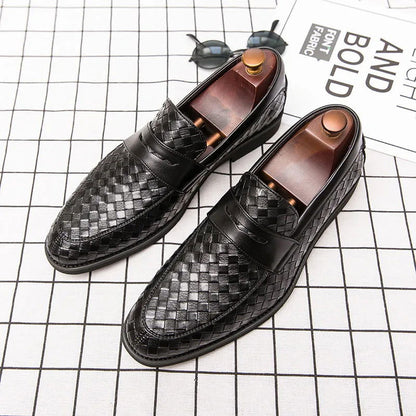 Mocassins Homme en Cuir Tressé - Classe et Confort