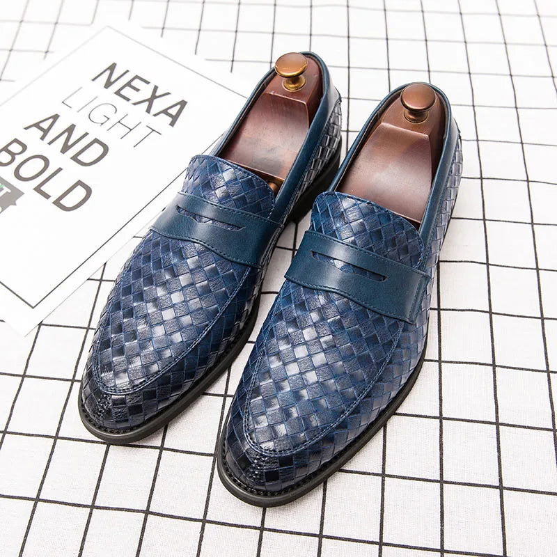 Mocassins Homme en Cuir Tressé - Classe et Confort