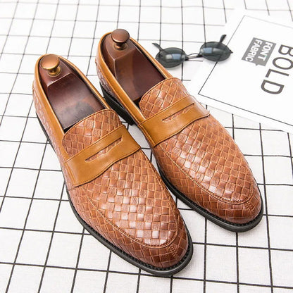 Mocassins Homme en Cuir Tressé - Classe et Confort