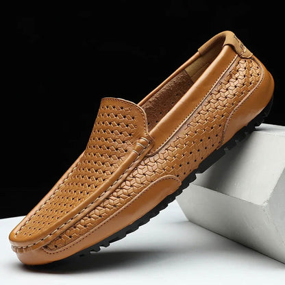 Mocassins Homme en Cuir Tressé - Confort et Polyvalence