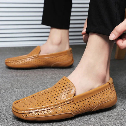 Mocassins Homme en Cuir Tressé - Confort et Polyvalence
