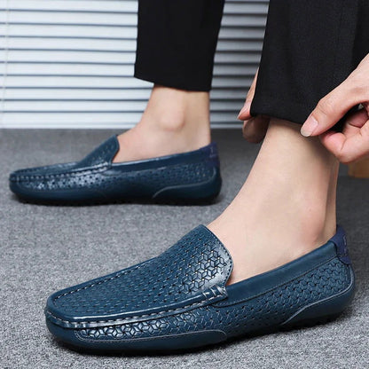 Mocassins Homme en Cuir Tressé - Confort et Polyvalence