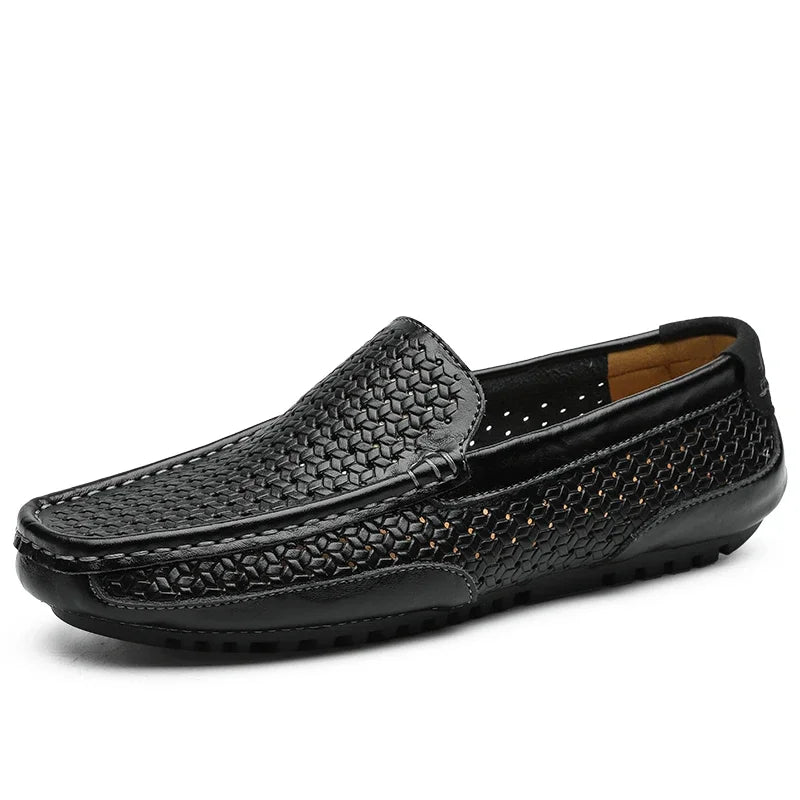 Mocassins Homme en Cuir Tressé - Confort et Polyvalence