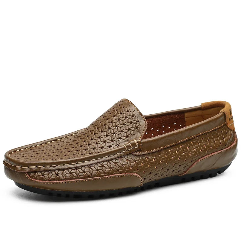 Mocassins Homme en Cuir Tressé - Confort et Polyvalence