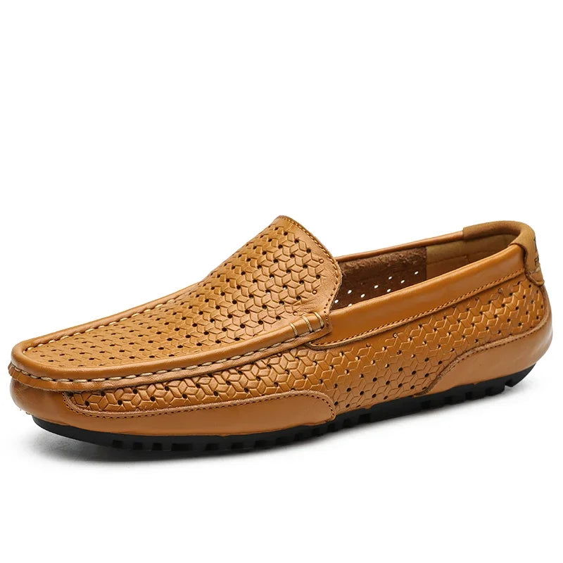 Mocassins Homme en Cuir Tressé - Confort et Polyvalence