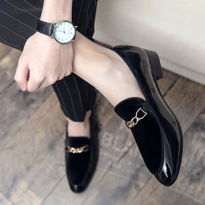 Mocassins Homme en Cuir Verni - Chic & Confort