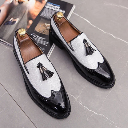 Mocassins Homme en Cuir Verni - Finition Luxe et Détails Sophistiqués