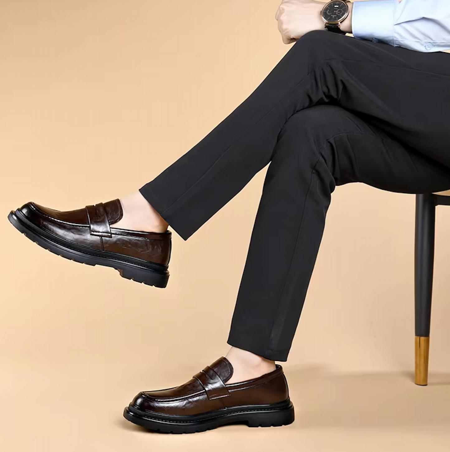Mocassins Homme en Cuir Verni - Style Moderne et Confort