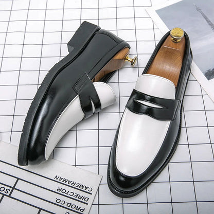 Mocassins Homme en Cuir Verni - Style Vintage et Raffiné