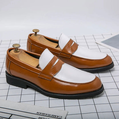Mocassins Homme en Cuir Verni - Style Vintage et Raffiné