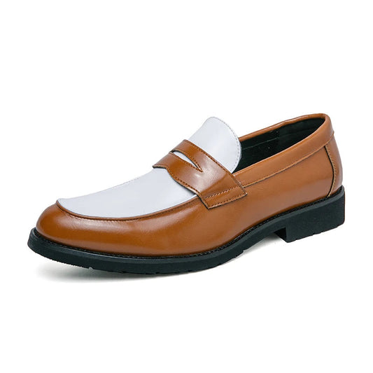 Mocassins Homme en Cuir Verni - Style Vintage et Raffiné