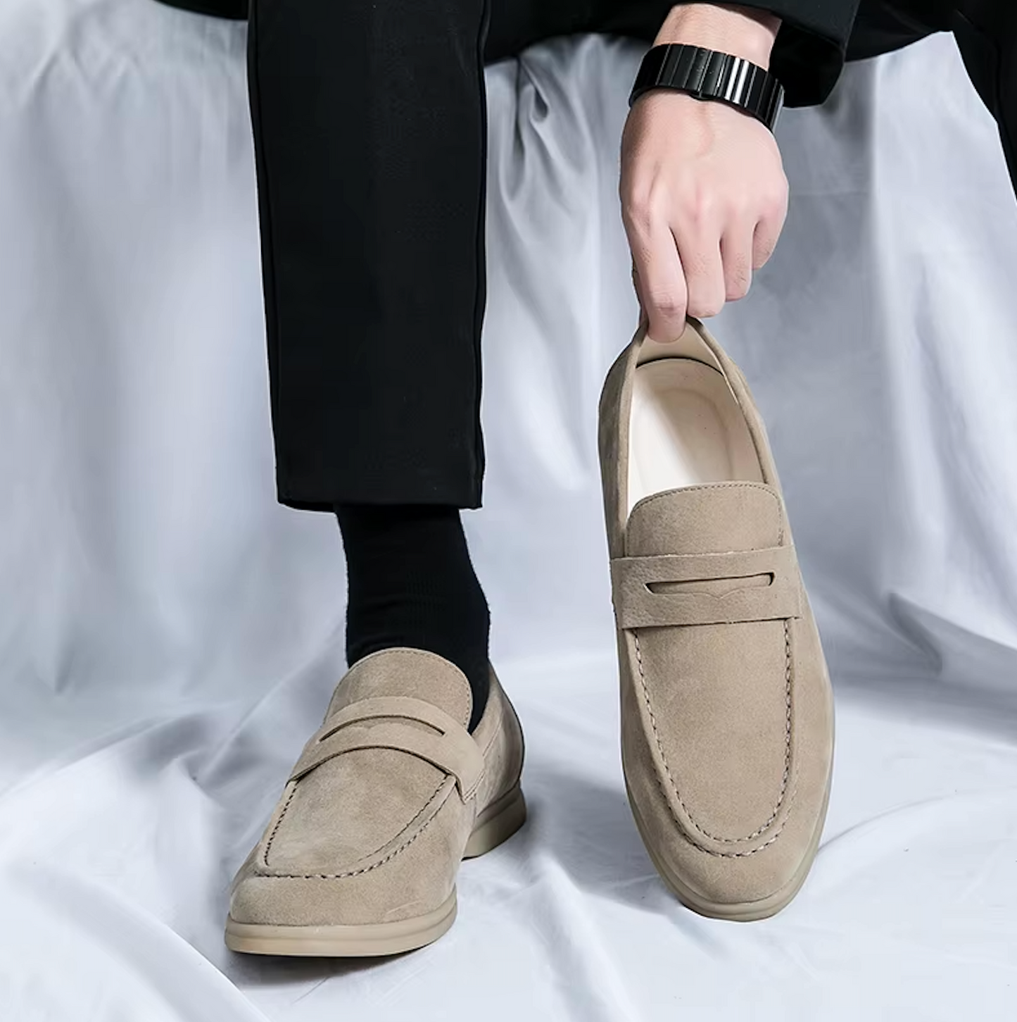 Mocassins Homme en Daim - Style Raffiné