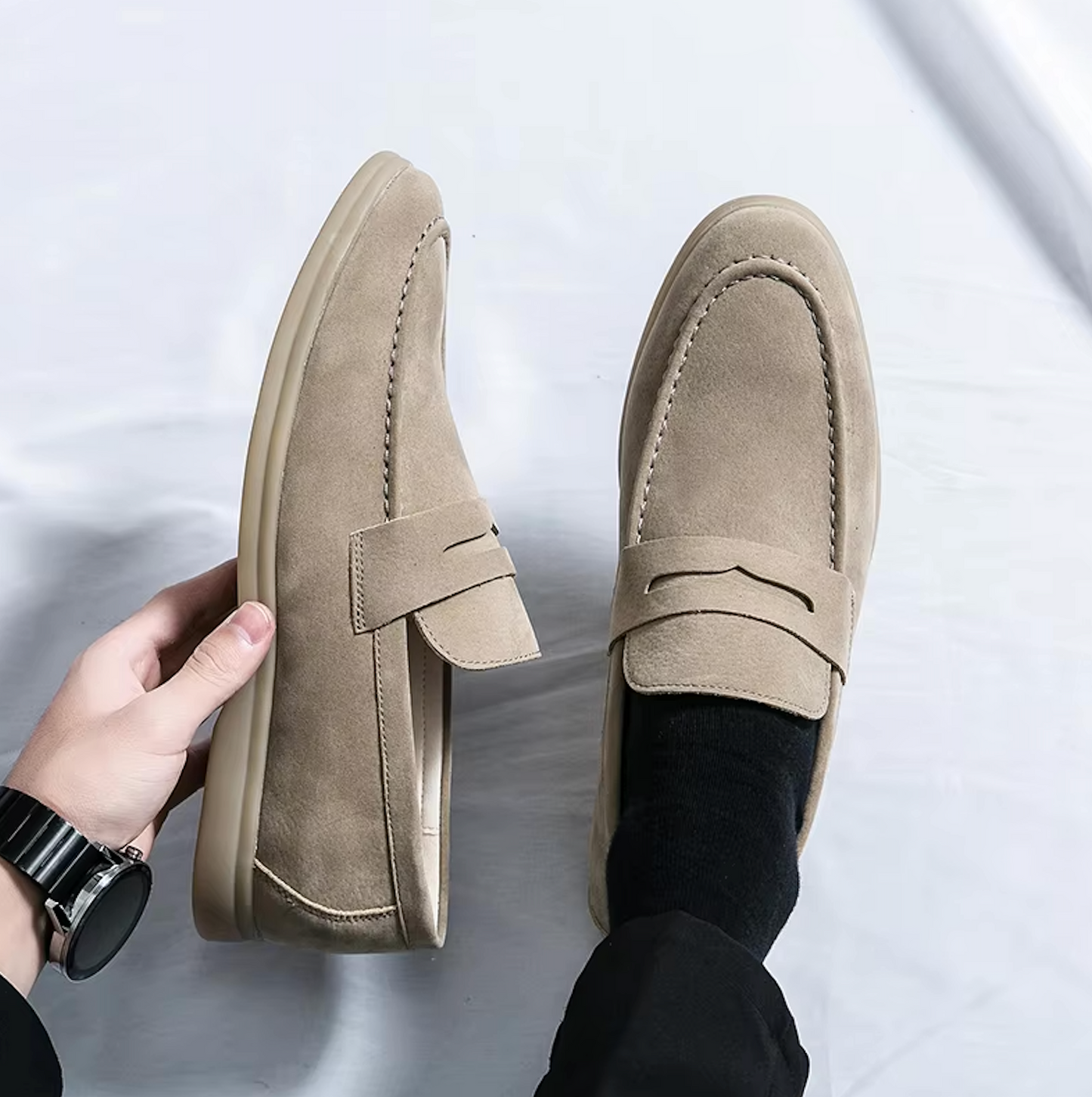 Mocassins Homme en Daim - Style Raffiné
