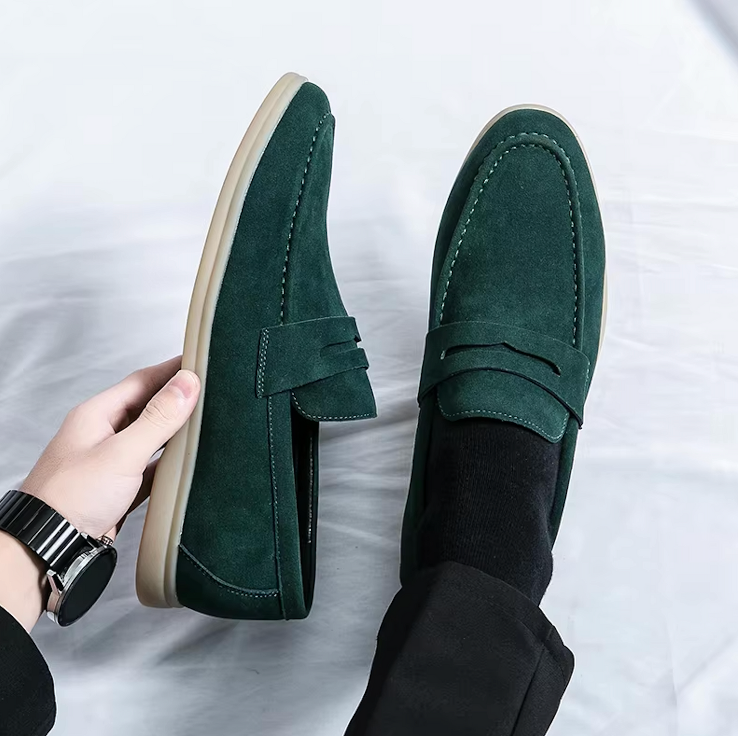 Mocassins Homme en Daim - Style Raffiné