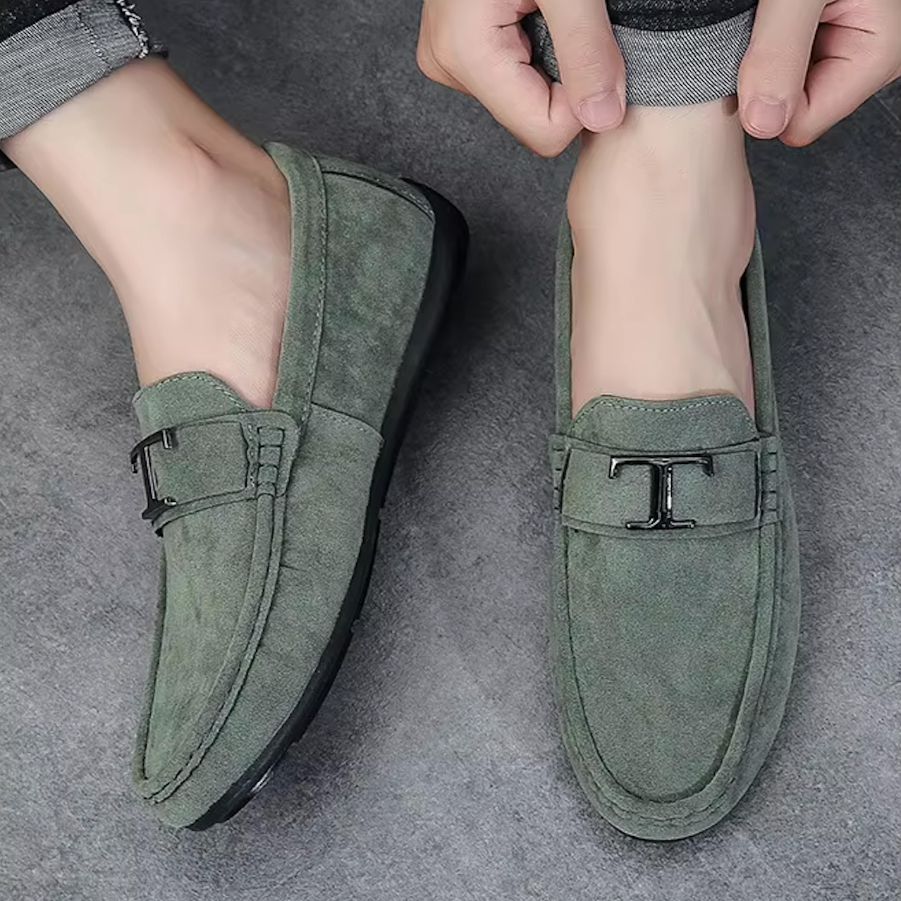 Mocassins Homme en Daim Luxe