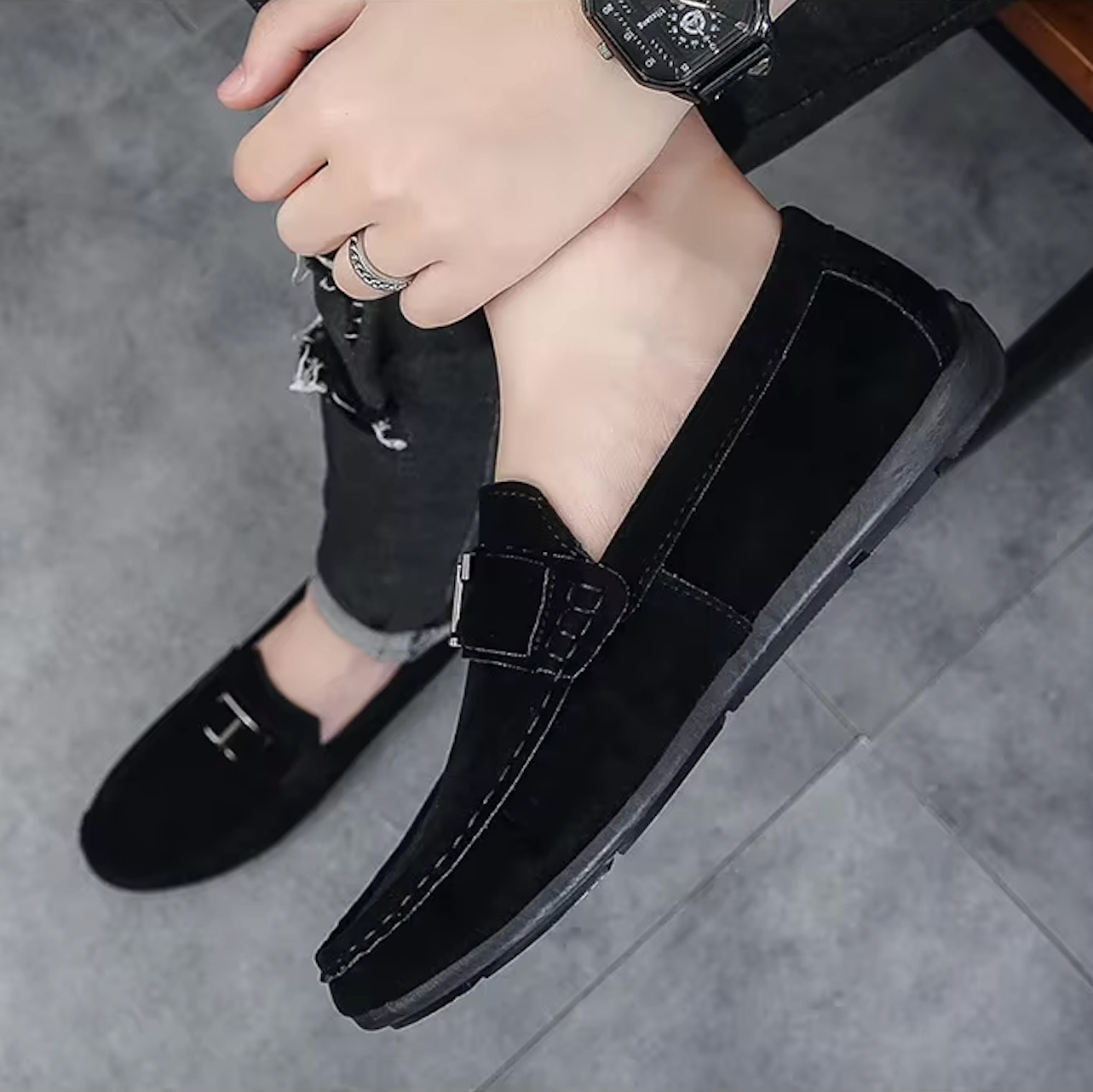 Mocassins Homme en Daim Luxe