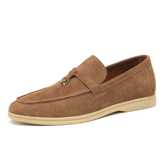 Mocassins Homme en Daim avec Détail Métallique