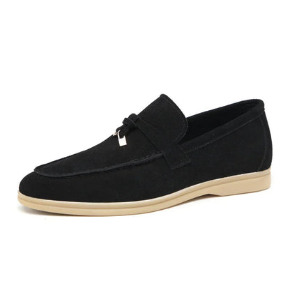 Mocassins Homme en Daim avec Détail Métallique
