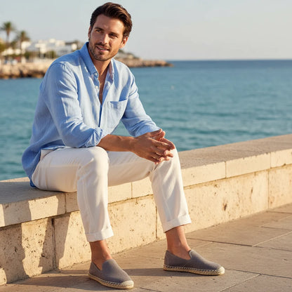 Espadrilles Homme Toile – Design Uni À Enfiler