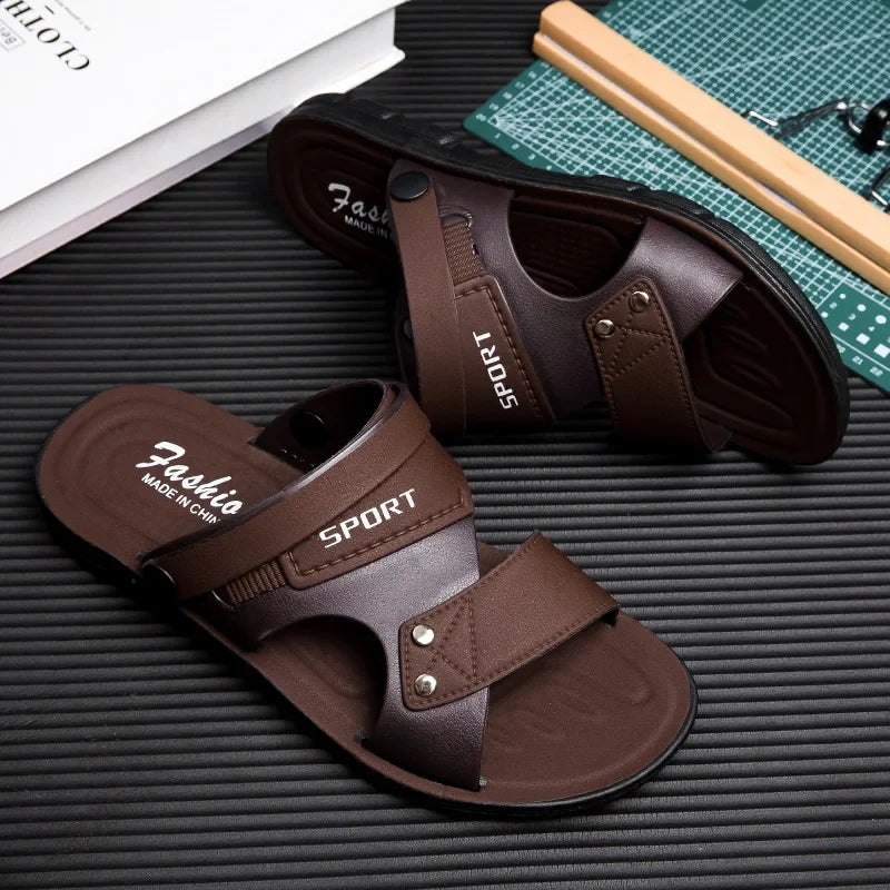 Sandales Homme – Bride Large Sport Et Finition Rivetée