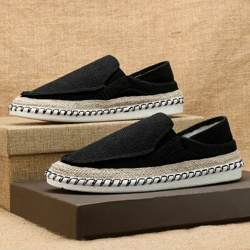 Espadrilles Homme Toile Tressée – Slip-On Unie