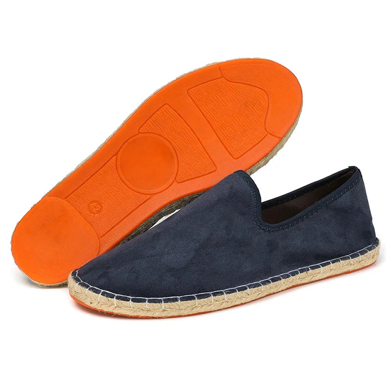 Espadrilles Homme Suédine – Slip-On Couture Apparente