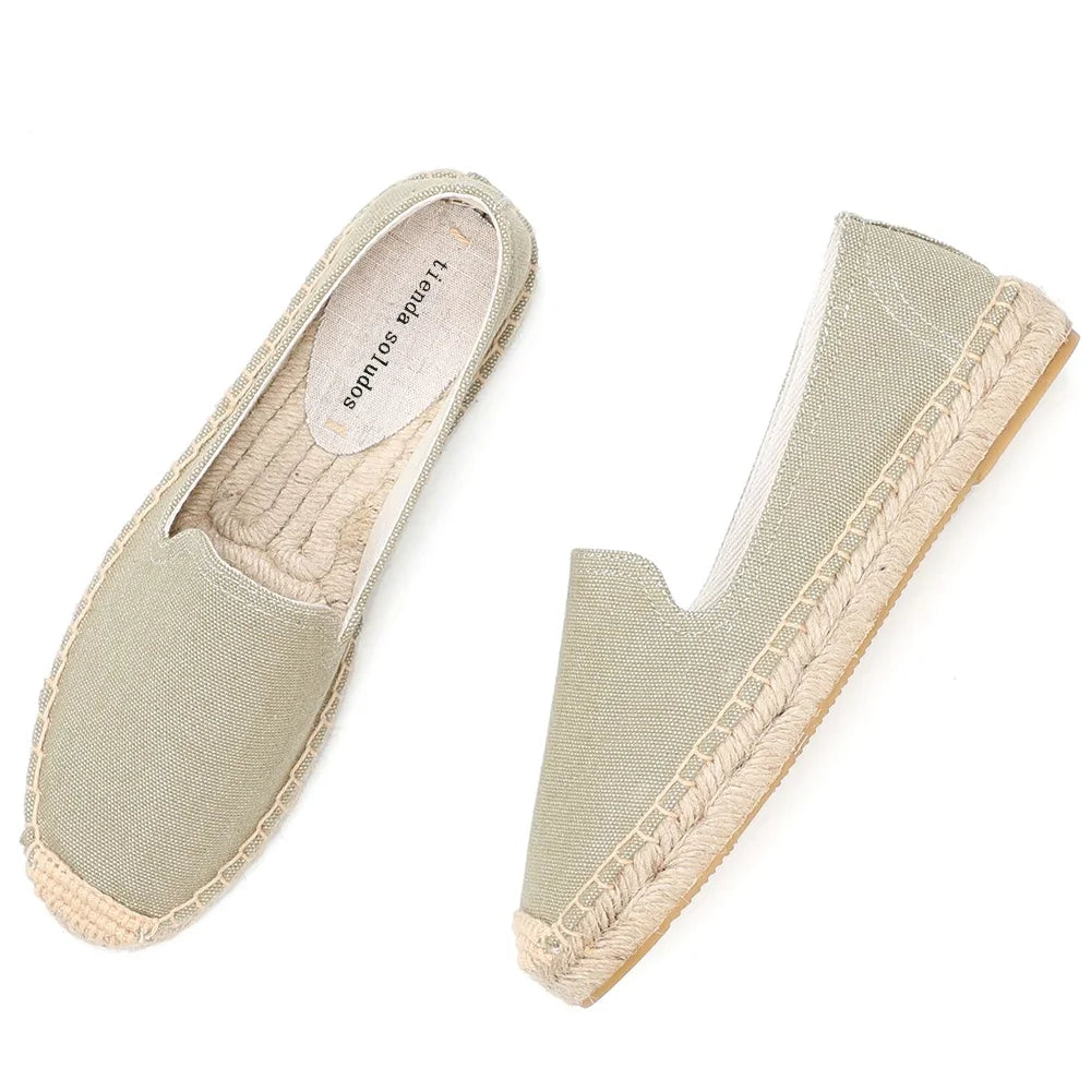 Espadrilles Femme Toile – Semelle Tressée Bout Rond